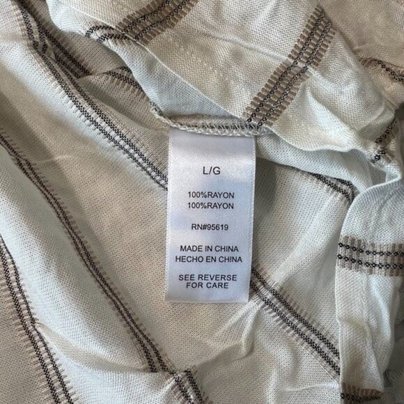 Women's Large NWT GranolaGirl Peplum Blouse Light Weight Stripes - Picture 5 of 8